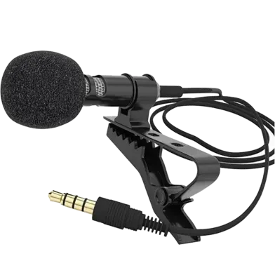 Jack Microphone Tie Clip-on Lapel Mikrofon Microfono Mic for Mobile Phone 3.5mm - Rokomari product